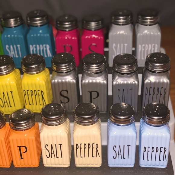 Hand Painted Glass Salt and Pepper Shakers - Picture 3 of 4